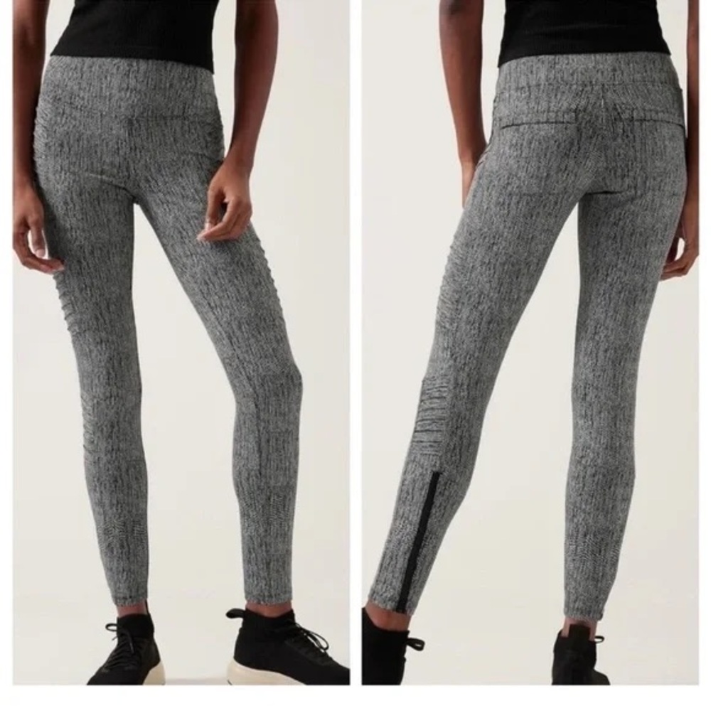 Athleta Delancey Textured Moto Tight Leggings Cozy
HR Ankle Zip Pants Sz M